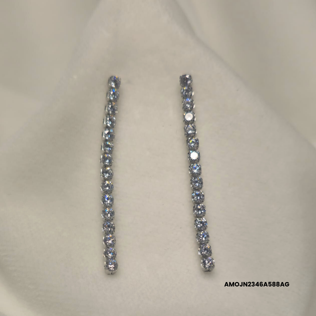 STEEL TENNIS EARRINGS