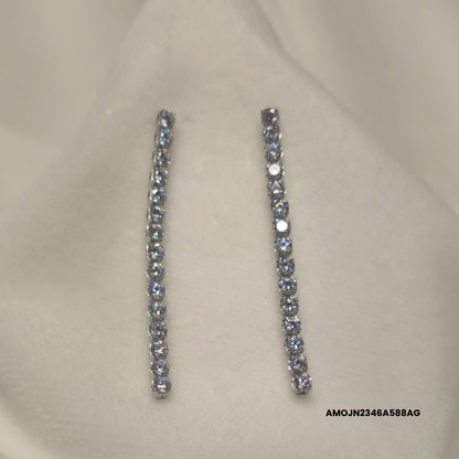 STEEL TENNIS EARRINGS