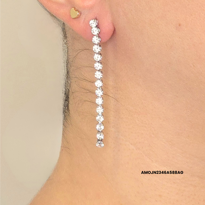 STEEL TENNIS EARRINGS