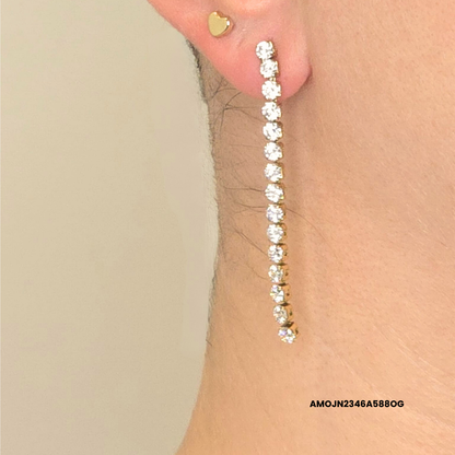 STEEL TENNIS EARRINGS