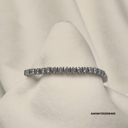 Pulsera tipo Tennis en acero con circonitas