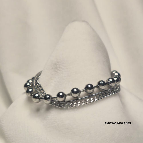 Triple bracelet design in stainless steel