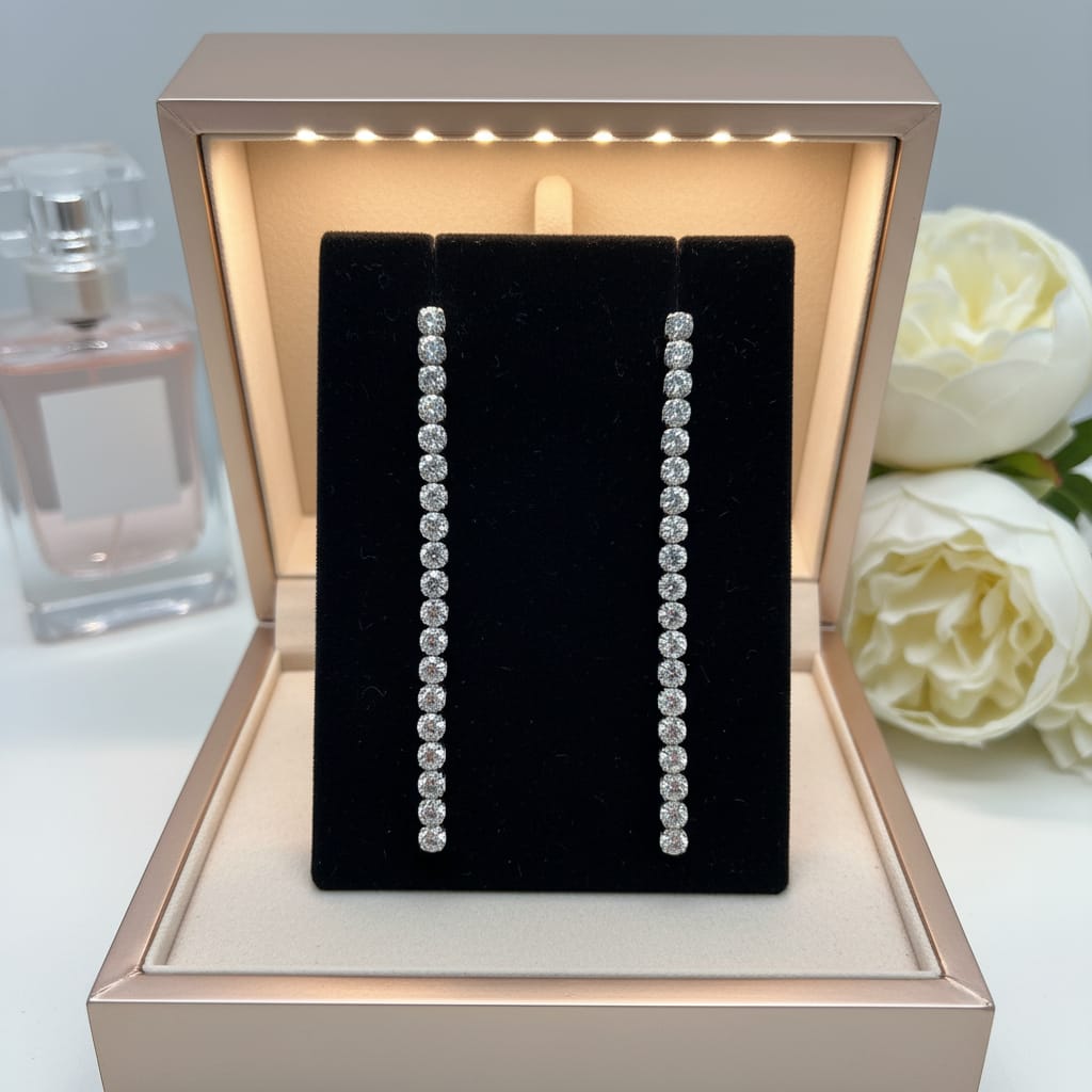 ORECCHINI DA TENNIS IN ACCIAIO