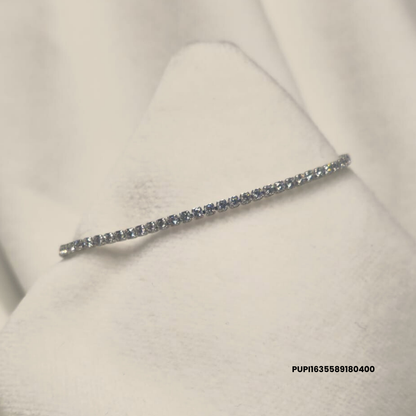 3 mm 316L Stainless Steel Tennis Bracelet with White Zirconia Stones – Silver Colour