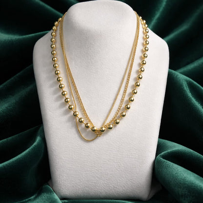 Collar triple de acero inoxidable